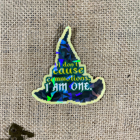 I don't cause commotions. I am one - Elphaba Quote Sticker