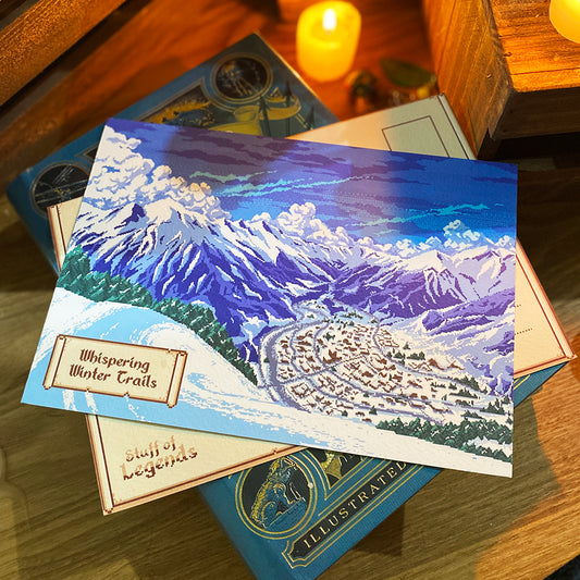 Whispering Winter Trails Postcard